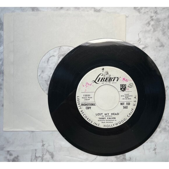 Tabby Calvin Big Deal / Lost My Head 45 Vinyl 50s Rock Teen Promo Liberty 55151 - Picture 5 of 6